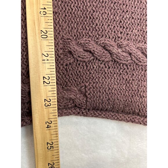 J.Jill Sweater Womens Small Purple Mauve Heavy Knit Silk Linen Blend - Picture 5 of 6